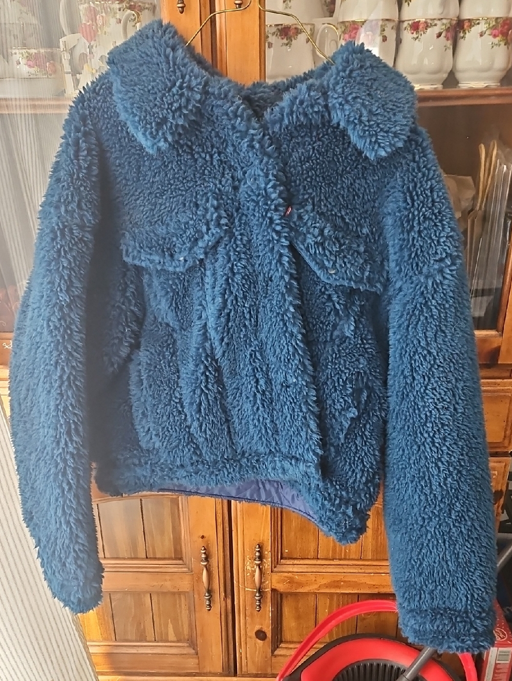 LEVIS Cozy Plush Sherpa Jacket in Deep Teal